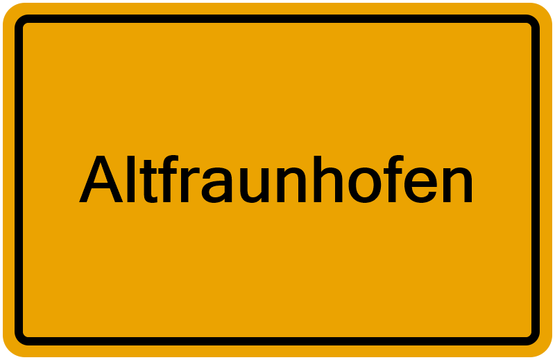Handelsregister Altfraunhofen