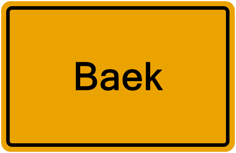 Handelsregister Baek