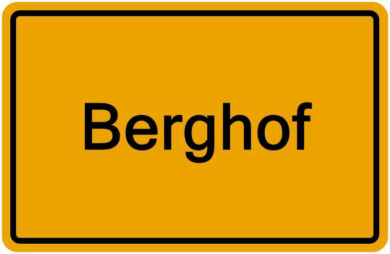 Handelsregister Berghof