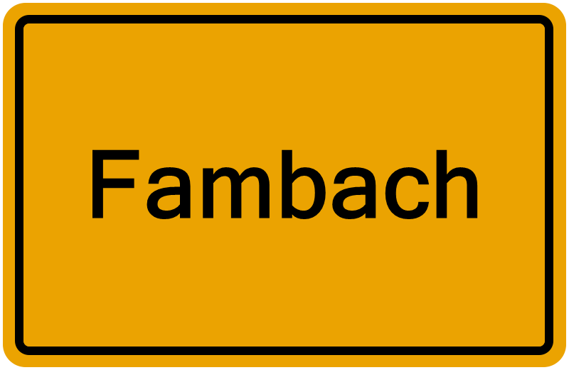 Handelsregister Fambach