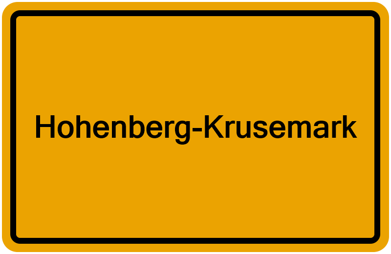 Handelsregister Hohenberg-Krusemark