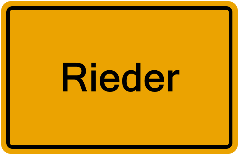 Handelsregister Rieder