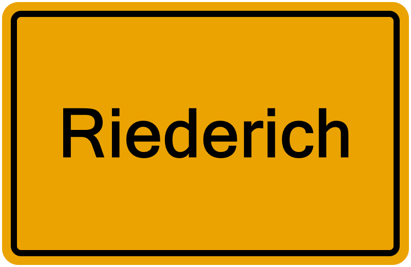 Handelsregister Riederich