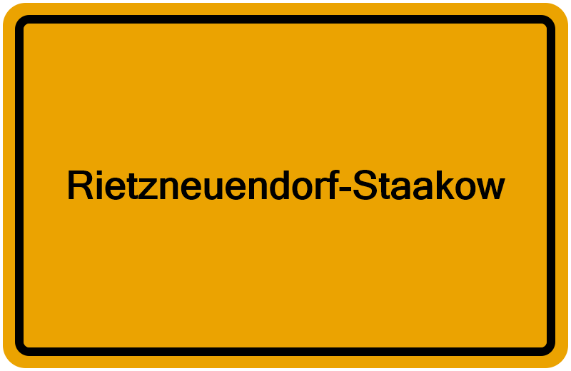 Handelsregister Rietzneuendorf-Staakow